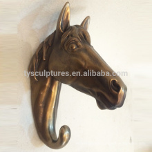 Interior wall hanging bronze horse head sculpture for decoration